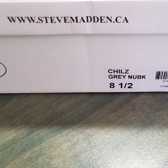 Steve Madden Grey 100% Leather Ankle Boots - Picture 3 of 7